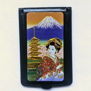 Japanese geisha fuji art compact mirror gift